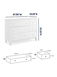 babyGap Legacy Knobs 6 Drawer Dresser