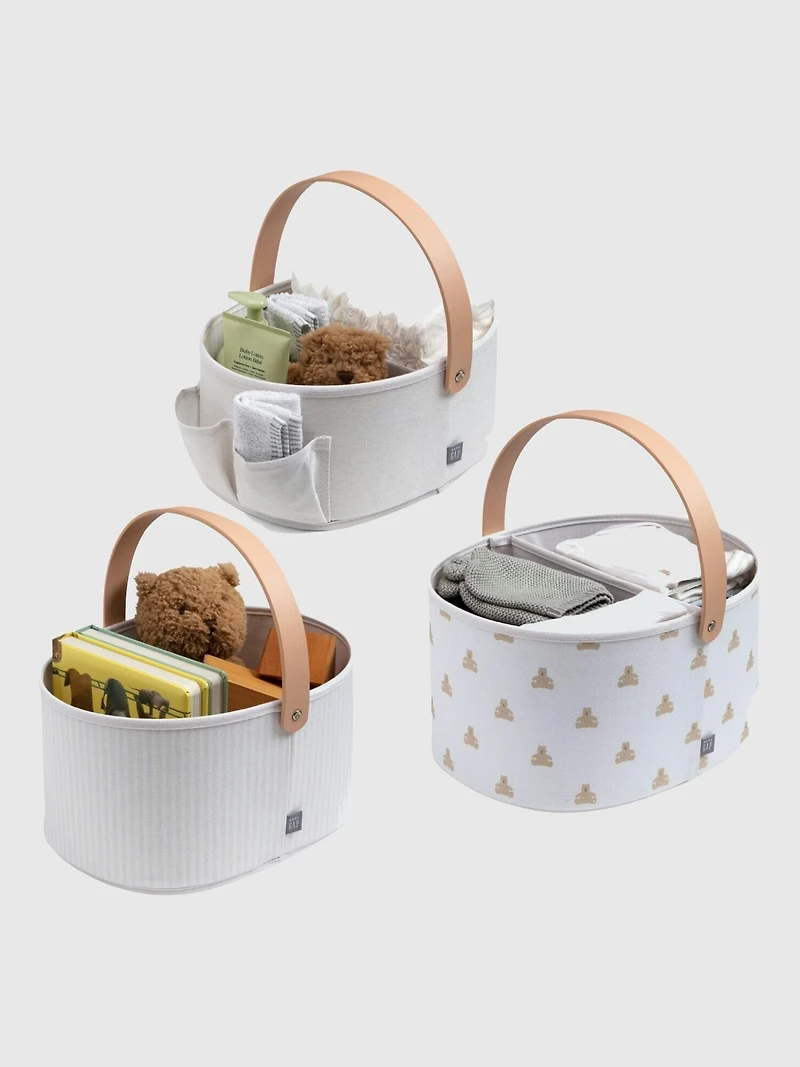 babyGap 3 Pack Nested Fabric Storage Bins with Handles