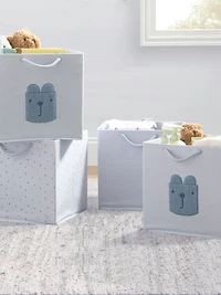 babyGap 4 Pack Brannan Bear Fabric Storage Bins with Handles