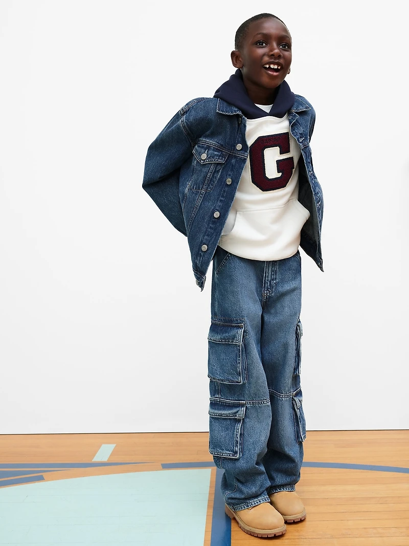 Kids VintageSoft Varsity Hoodie