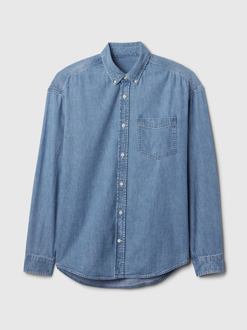Denim Stripe Big Shirt