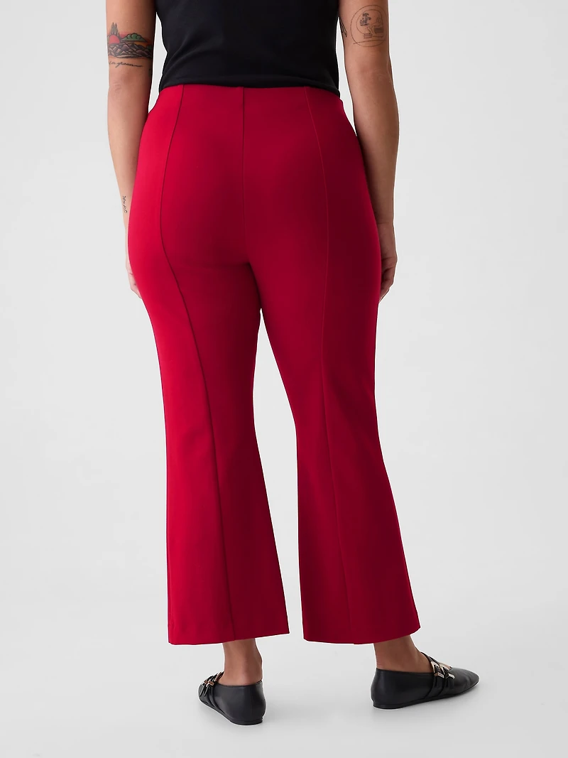 High Rise Double Knit Crop Kick Pants