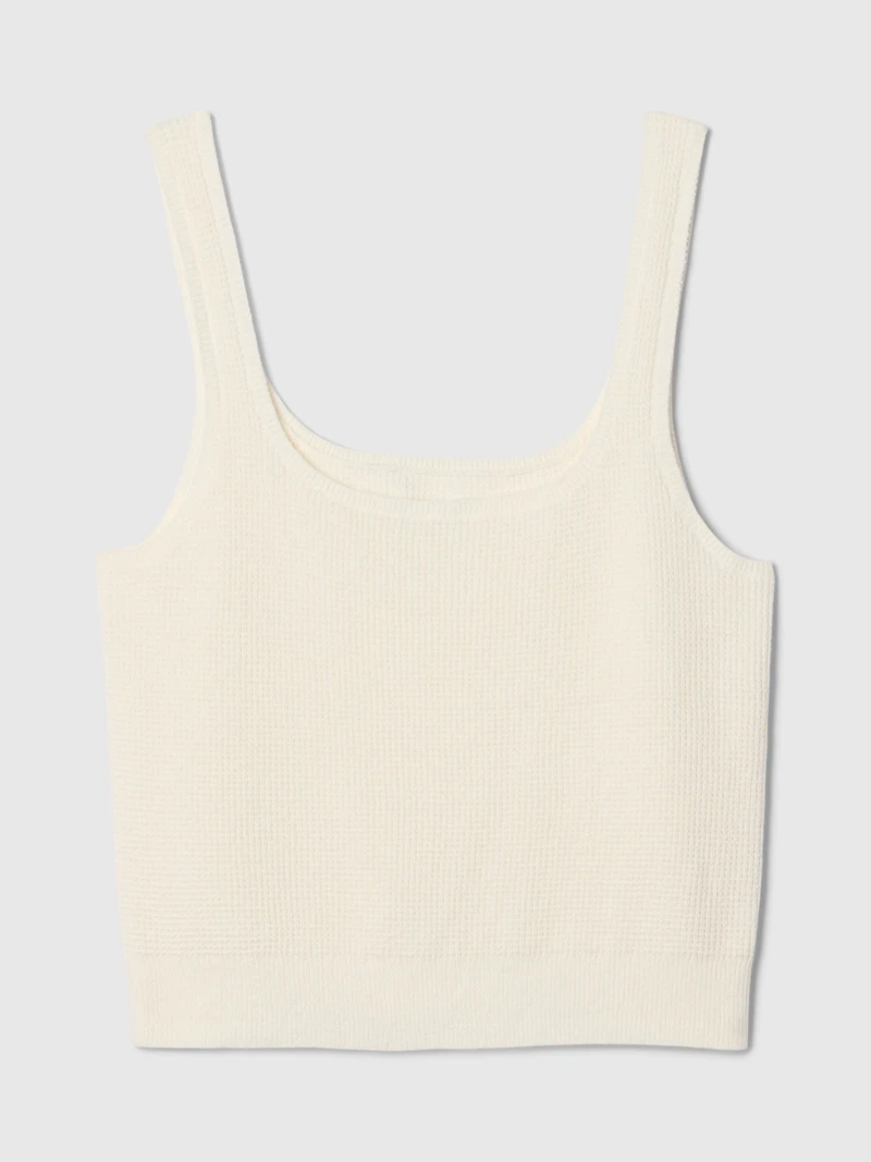 CashSoft Waffle Crop PJ Tank Top