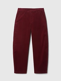 High Rise Corduroy Tapered Ankle Trousers