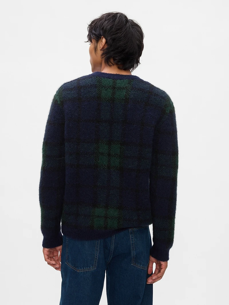 Plaid V-Neck Sweater