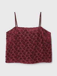 Burnout Velvet Crop Cami