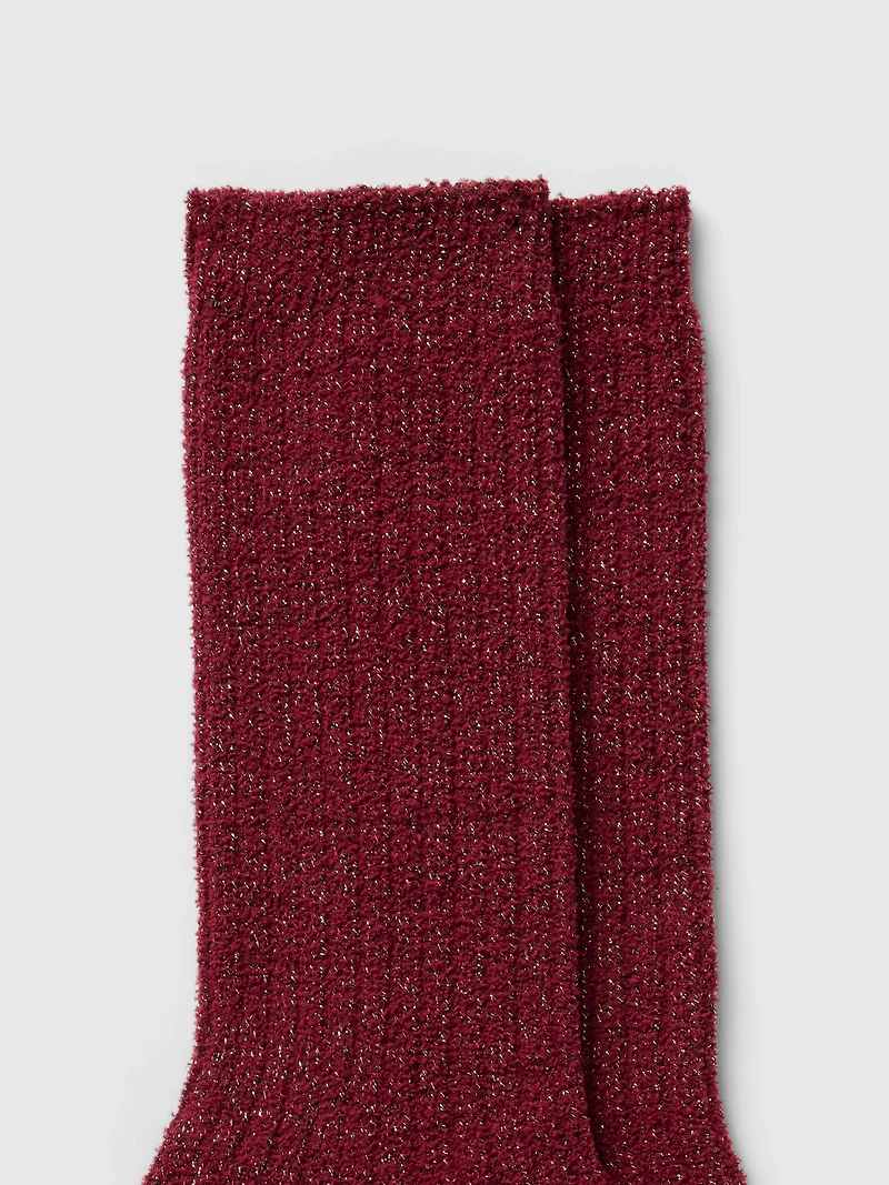 Cozy Sparkle Rib Crew Socks