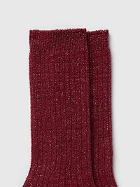 Cozy Sparkle Rib Crew Socks