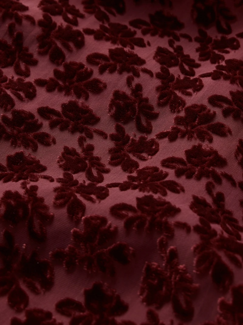 Velvet Floral Mini Dress