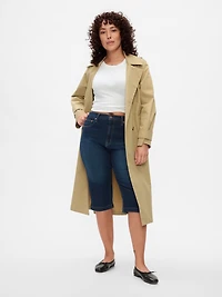 High Rise Cropped Capri Jeans