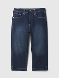 High Rise Cropped Capri Jeans