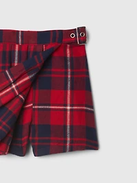 Baby & Toddler Pleated Plaid Wrap Skort