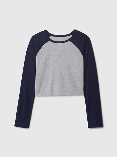 Kids Raglan Rib Crop PJ Top