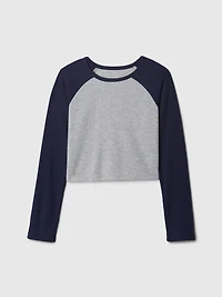 Kids Raglan Rib Crop PJ Top