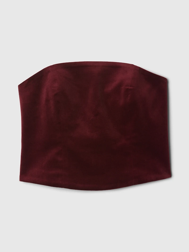 Velvet Crop Tube Top