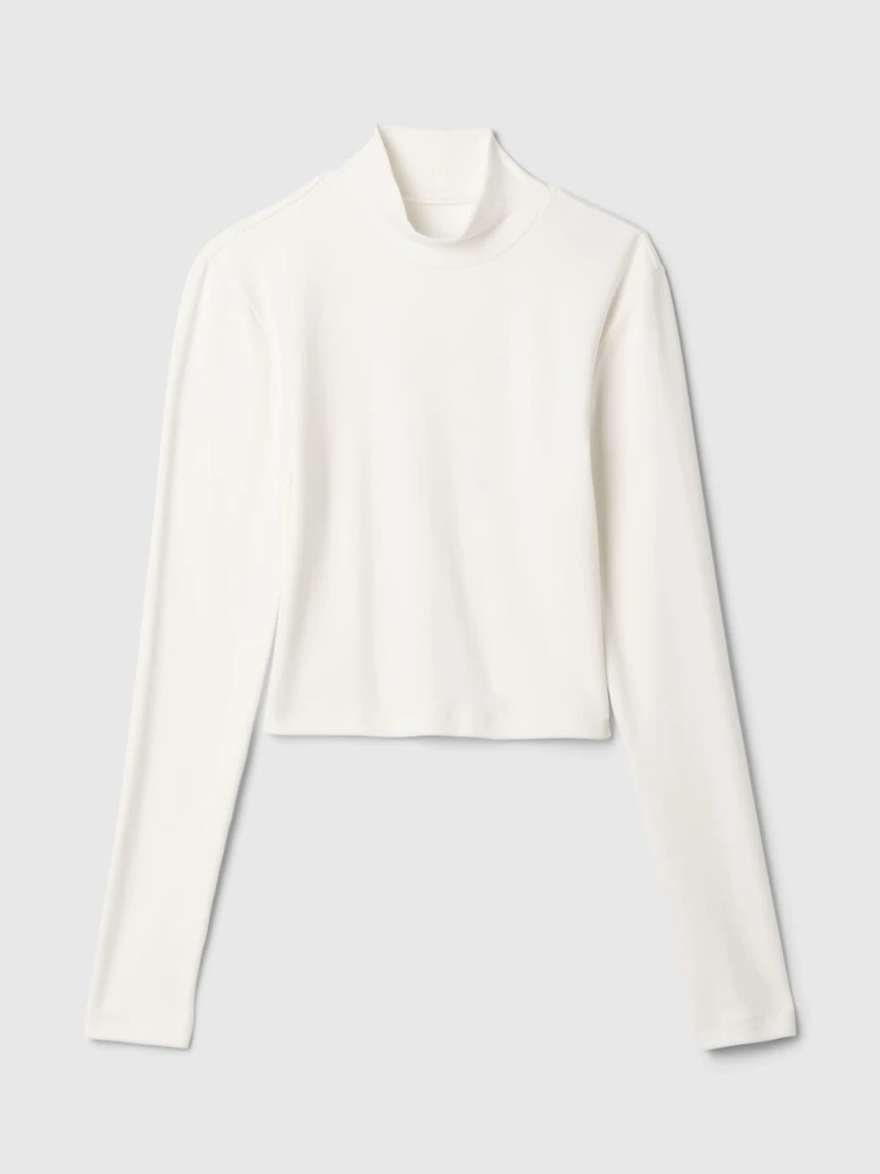 Modern Mockneck Crop Shirt