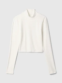 Modern Mockneck Crop Shirt