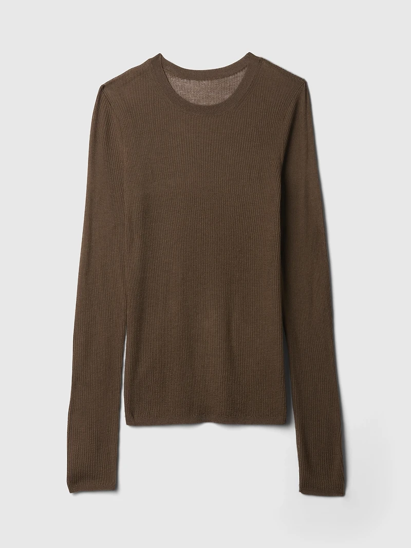 Sheer Rib Sweater