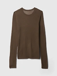 Sheer Rib Sweater