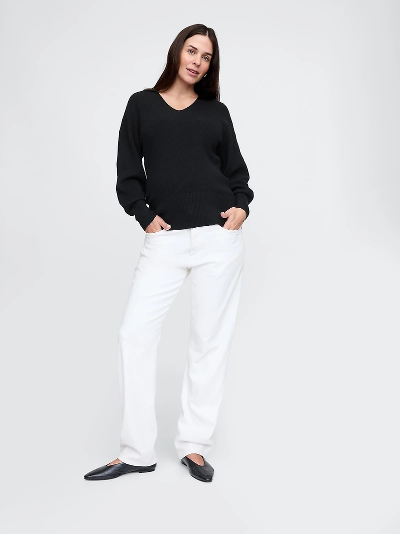 Maternity CashSoft Johnny Collar Sweater