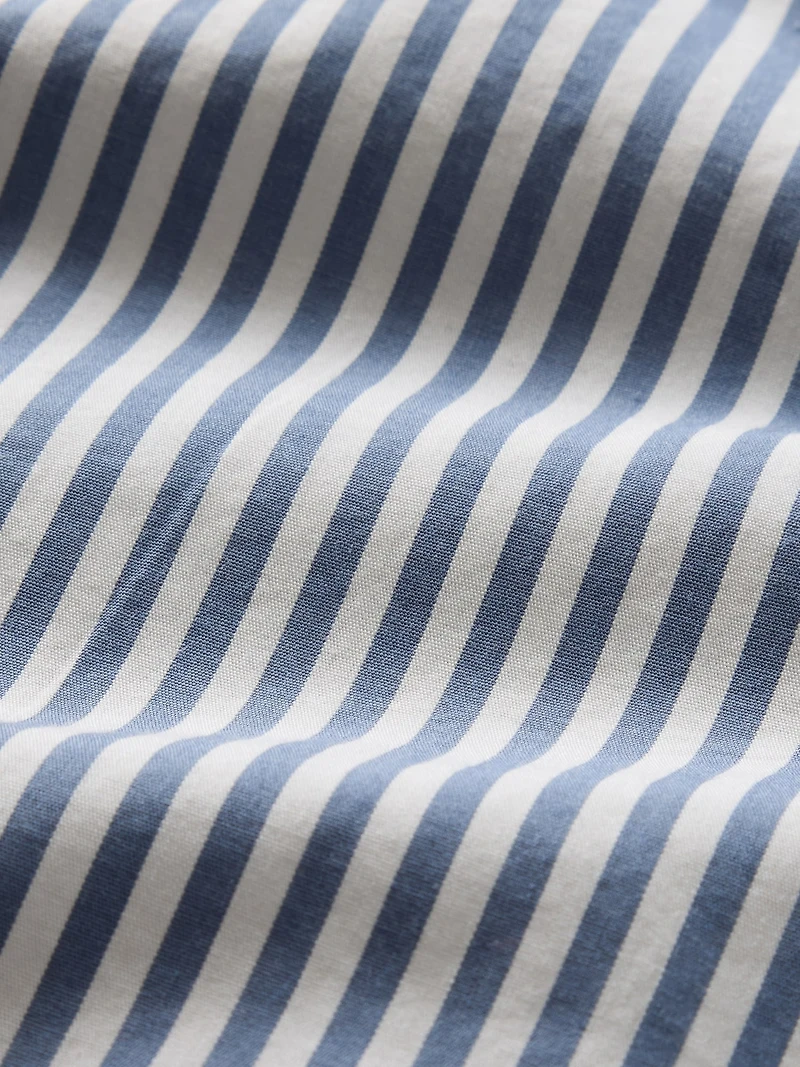Organic Cotton Striped Poplin Shorts