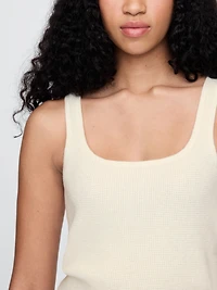 CashSoft Waffle Crop PJ Tank Top