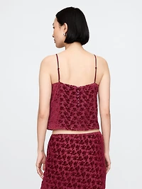 Burnout Velvet Crop Cami