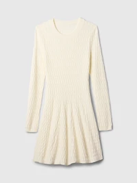 CashSoft Pointelle Mini Sweater Dress