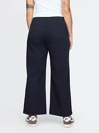 High Rise Stride Wide-Leg Ankle Khakis