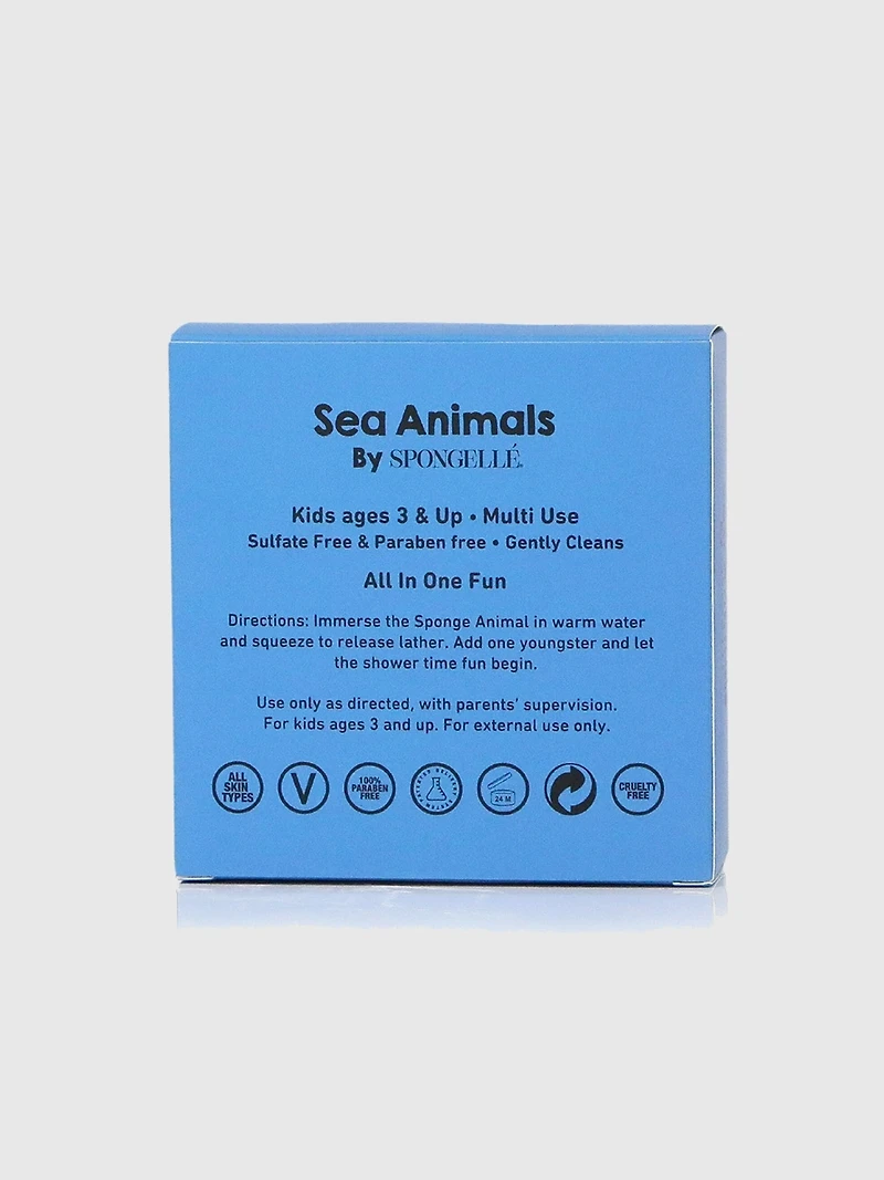 Spongelle Foaming Sponge Sea Animals Body Wash Infused Buffer