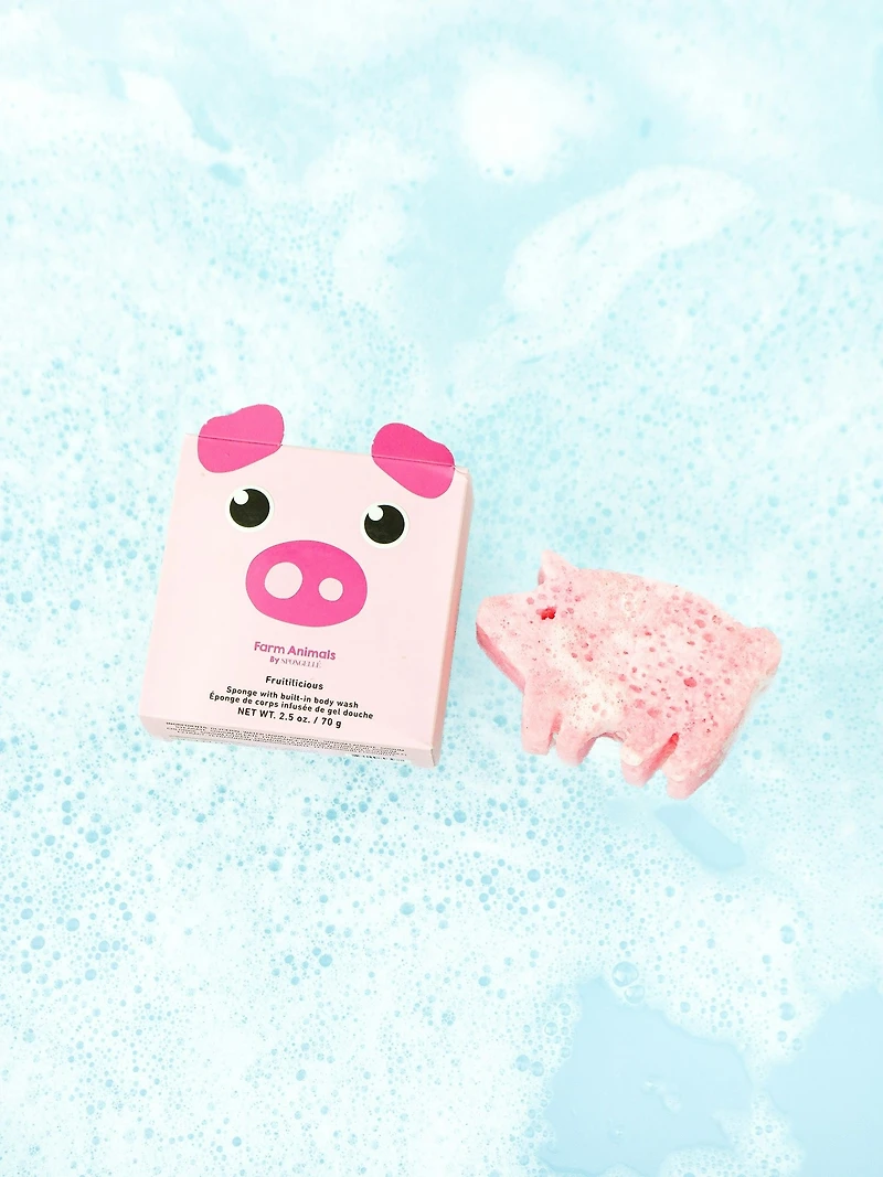 Spongelle Foaming Sponge Farm Animals Body Wash Infused Buffer