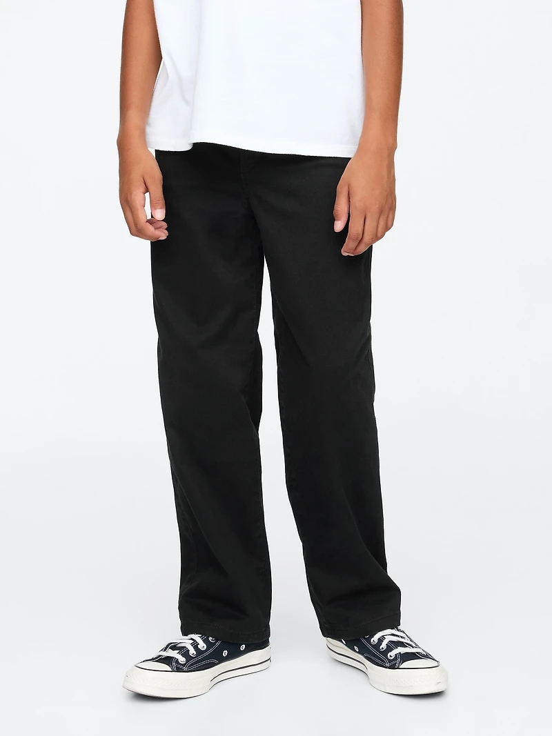 Kids Lined Modern Loose Khakis