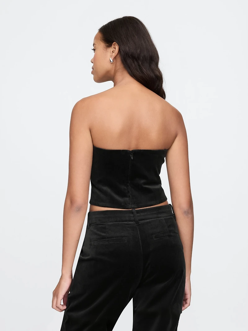 Velvet Crop Tube Top