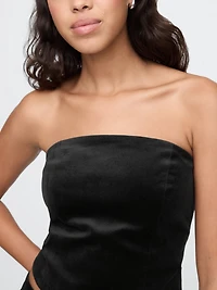 Velvet Crop Tube Top