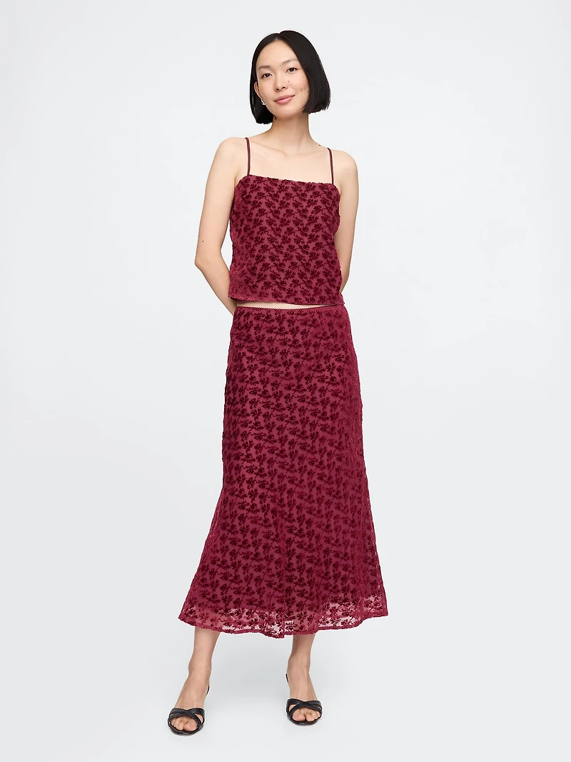Burnout Velvet Crop Cami