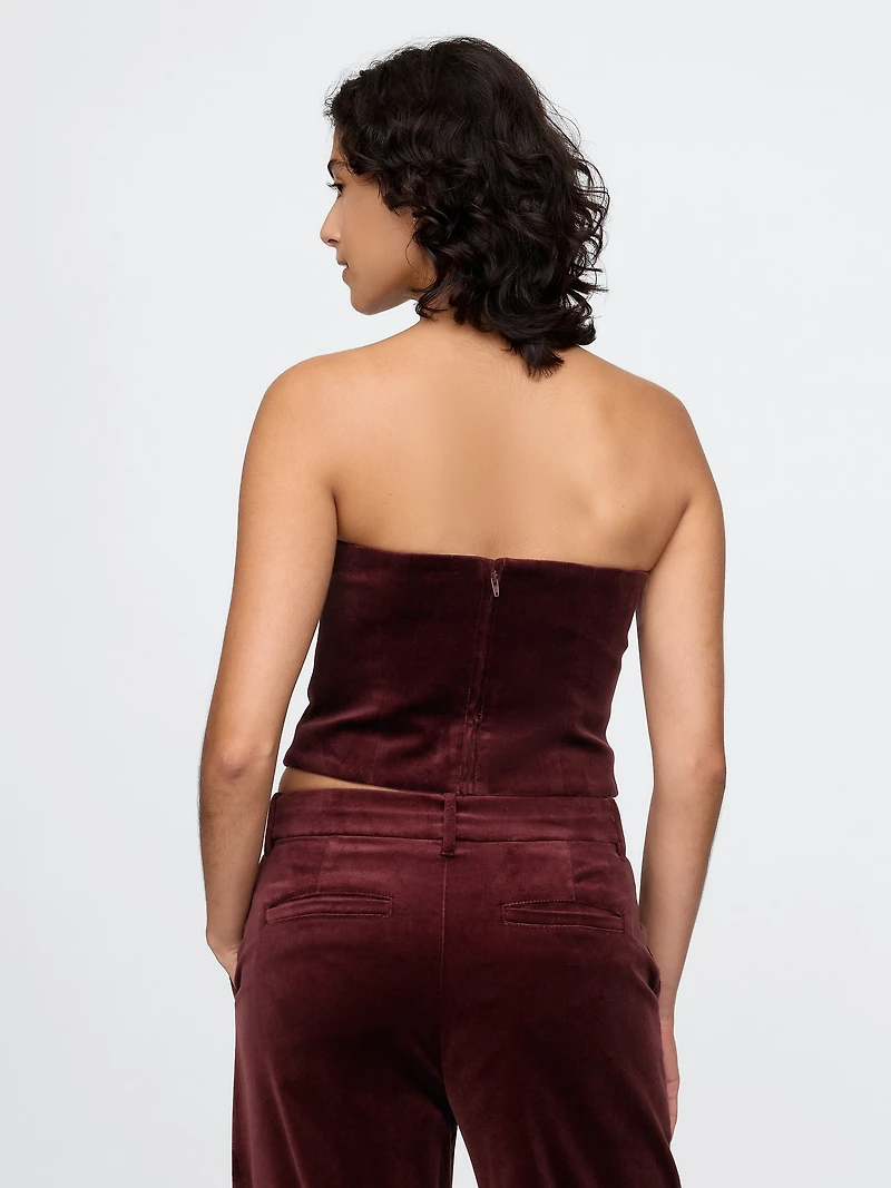 Velvet Crop Tube Top