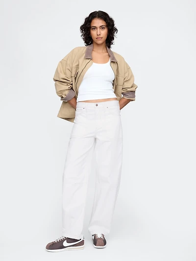 High Rise Barrel Carpenter Jeans