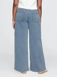 Mid Rise Knit Easy Baggy Jeans