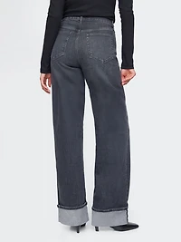 High Rise Stride Wide-Leg Jeans