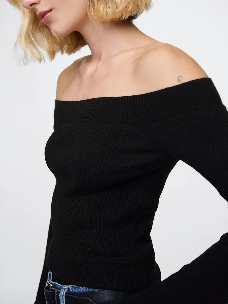 Off-Shoulder Sweater Top