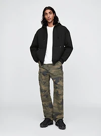 Waffle-Lined Quilted Zip Hoodie