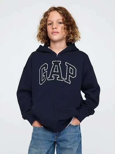 Kids Vintage Soft Logo Zip Hoodie