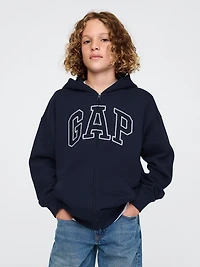 Kids Vintage Soft Logo Zip Hoodie