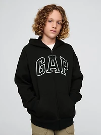 Kids Vintage Soft Logo Zip Hoodie