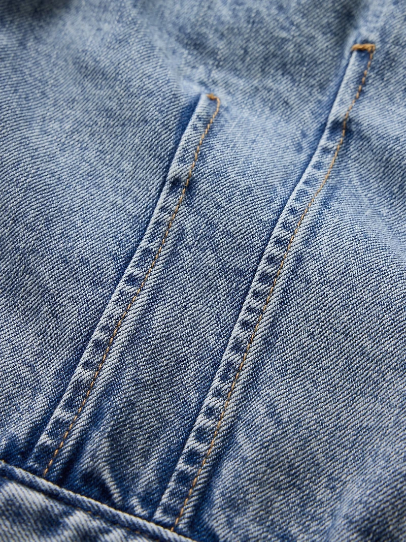 Barrel-Sleeve Icon Denim Jacket