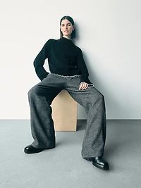 365 High Rise Brushed Twill Pleated Trousers