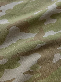Mid Rise Camo Baggy Jeans
