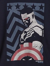Kids Marvel Captain America Recycled PJ Short Set