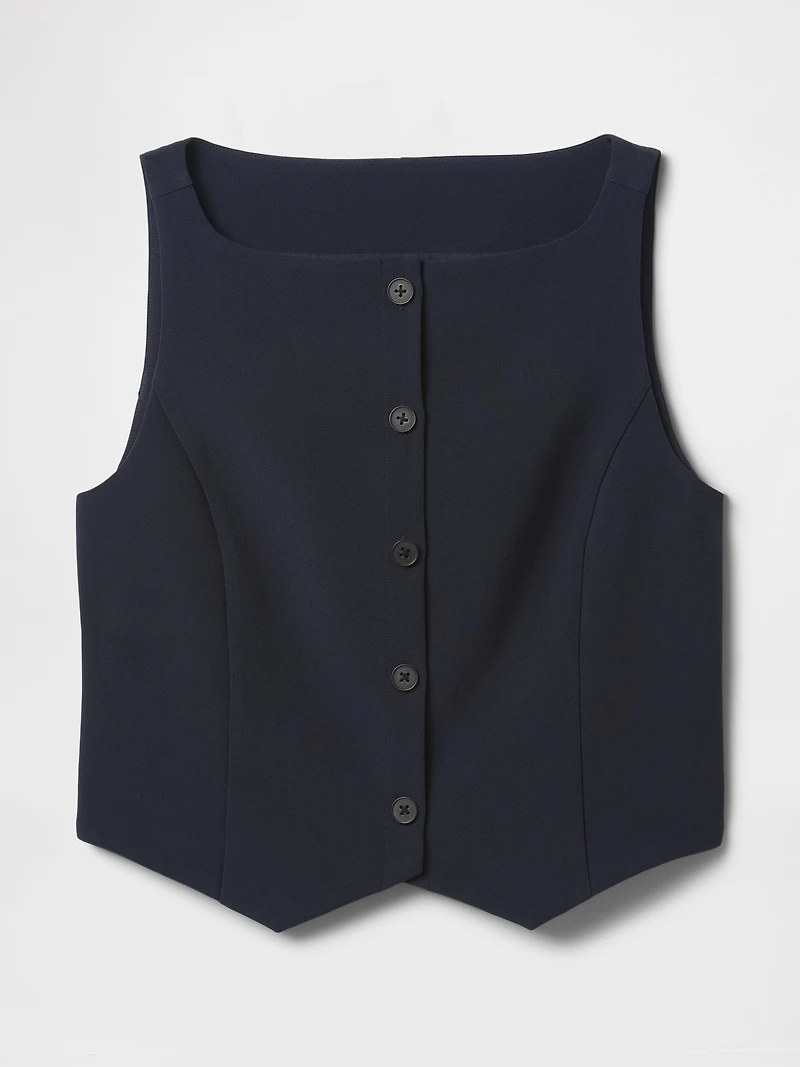 BiStretch Boatneck Crop Vest