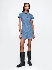UltraSoft Denim Mini Shift Dress